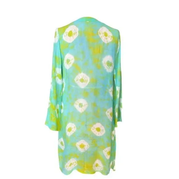 Bhoomi Shanti Vintage Beaded Tie-Dye Tunic Dress Size S